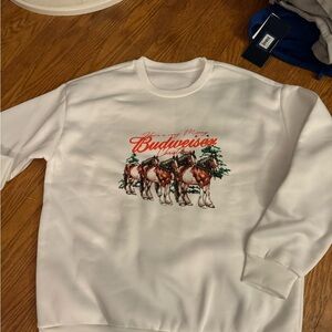 Budweiser Christmas sweater and tee